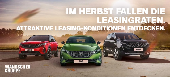 fallende Leasingraten bei Peugeot
