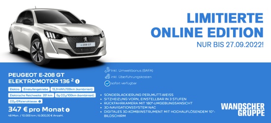 Peugeot E-208 GT - Online Edition