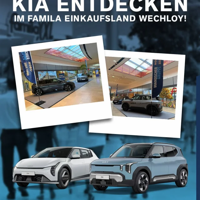 Vom 27.04. bis 20.05.2026 sind unsere Kia Modelle im @famila_einkaufsland_wechloy ausgestellt! ?✨ Kommt vorbei, schaut ...